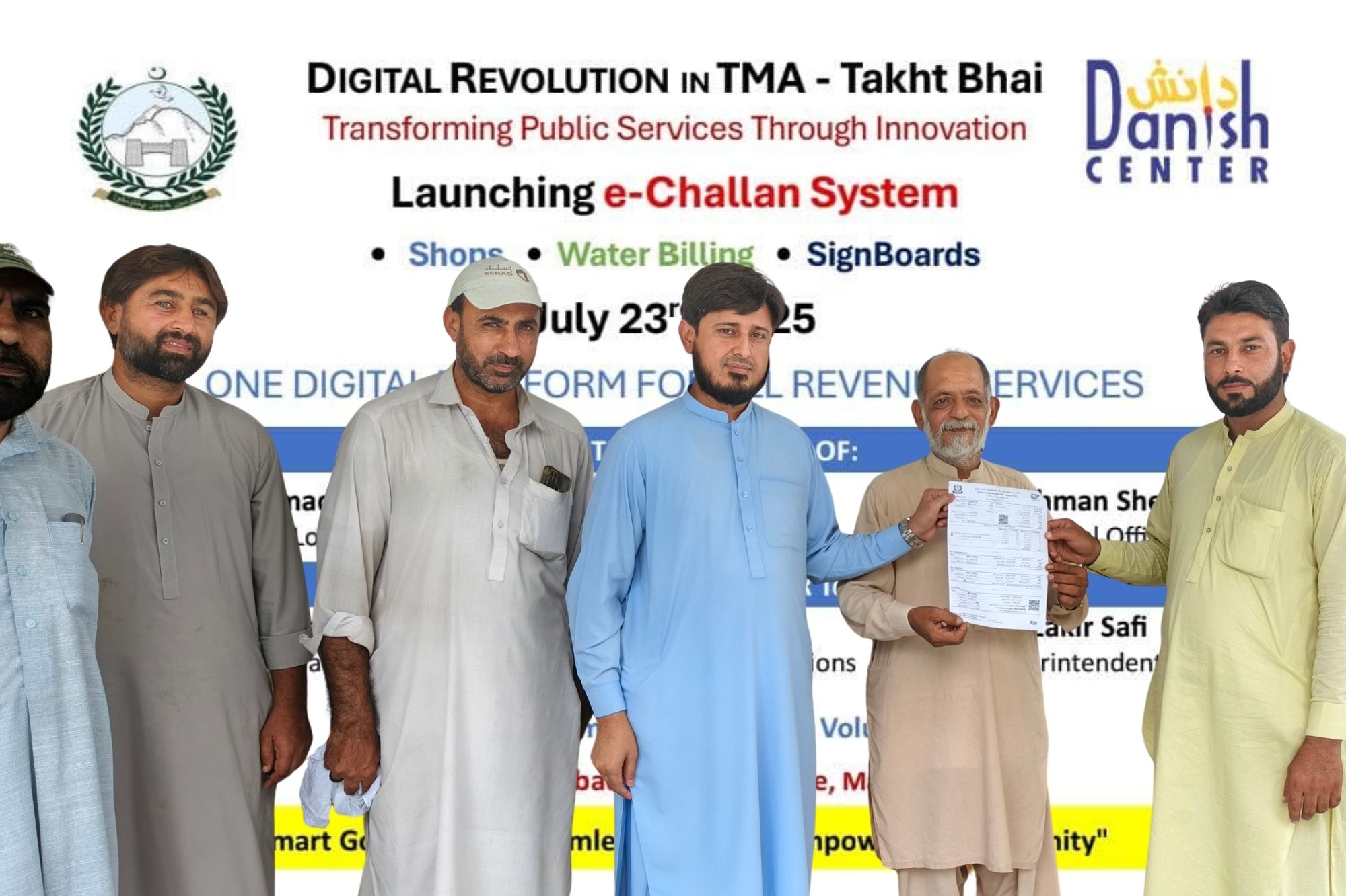 TMA Takht Bhai first water billing initiative